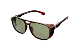 Square aviator steam punk brown