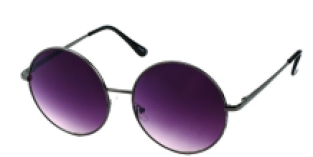 Hippie festival bril, purple lens