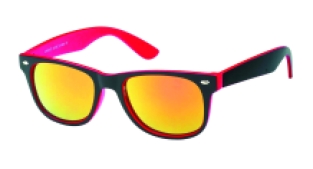 Wayfarer Matt Black Red Mirror