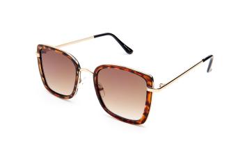 Square cateye brown leopard