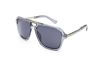 Luxury aviator transparent grey and gold