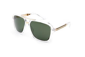 Luxury aviator transparent gold