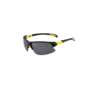 Sporty no frame aerodynamic black and yellow