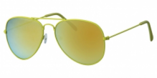 Pilotenbril Aviator Neon Yellow, 400Uv Yellow Revo