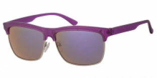 Clubmaster Matt Transparant Purple 400UV Purple Revo