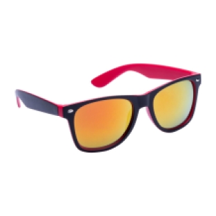 Wayfarer Black Red mirror