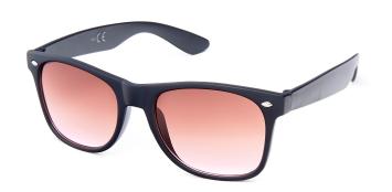 Wayfarer matt black light red lens