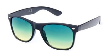 Wayfarer matt black green lens