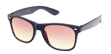 Wayfarer matt black red to yellow lens