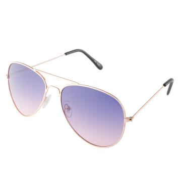 Aviator light gold purple lens