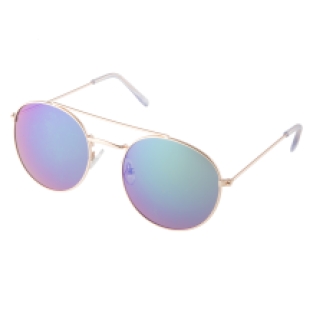 Aviator Gold, purple blue lens