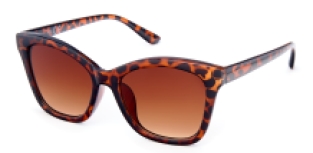 Cateye square tortoise dark brown