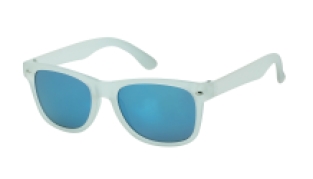 Kids zonnebril 0-4 jaar Wayfarer white mirror