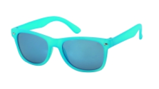 Kids zonnebril 0-4 jaar Wayfarer blue mirror