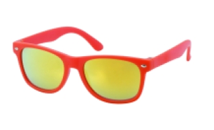 Kids zonnebril 0-4 jaar Wayfarer orange mirror