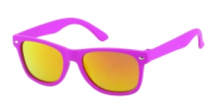 Kids zonnebril 0-4 jaar Wayfarer matt pink mirror