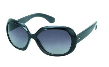 Oversized POLARISED oval black