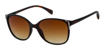 Slim line round POLARISED tortoise