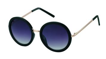 Statement round POLARISED black gold