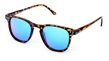 Slim line POLARISED tortoise blue mirror