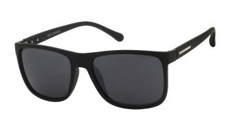 Wayfarer  style POLARISED black silver detail