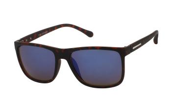 Wayfarer style POLARISED tortoise blue mirror